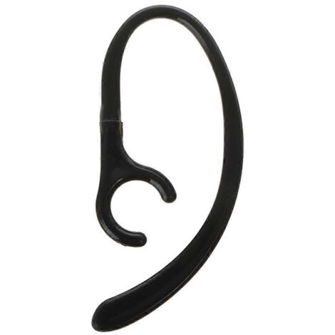 Lot de 2 crochets pour écouteurs, design universel, compatibles Bluetooth, pinces pour casque audio - 8 mm - Noir (1/5)