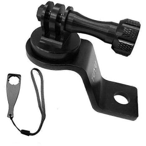 Support de fixation pour caméra de moto, rétroviseur, vis, levier pour GoPro (1/5)