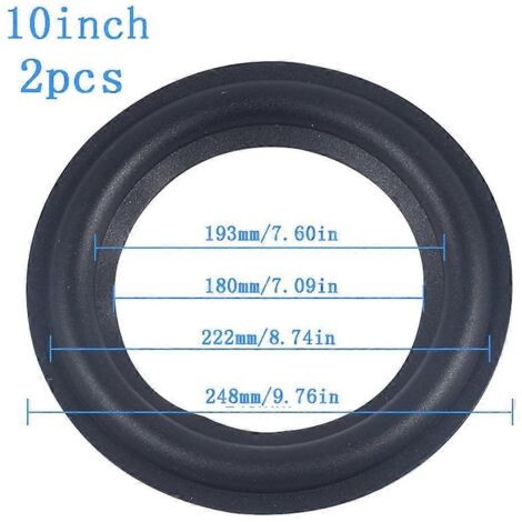 Lot de 2 anneaux en mousse pour haut-parleur, réparation de la suspension - 248 mm (10 pouces) de diamètre extérieur. (1/5)