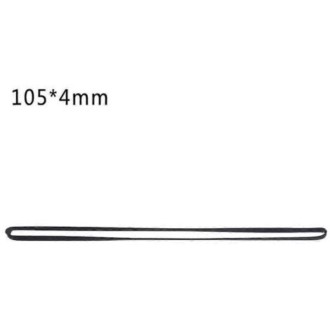 Courroie plate de 4 mm de large pour magnétophone à cassettes, courroie standard assortie pour enregistreur - pliée en deux, 105 mm -