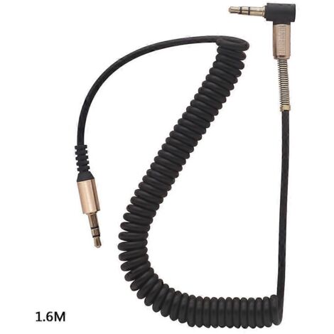 Câble audio 3,5 mm, prise jack 3,5 mm mâle-mâle, câble AUX extensible à ressort (1/5)