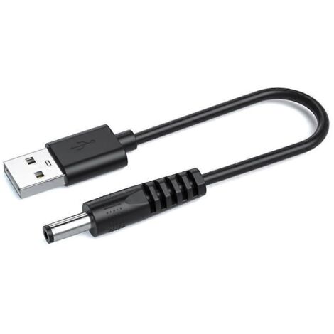 Câble de charge USB vers prise CC de 50 cm avec connecteur à trou rond, 5,5 x 2,5 mm (19,7 po - 5,5 x 2,5 mm). (1/5)