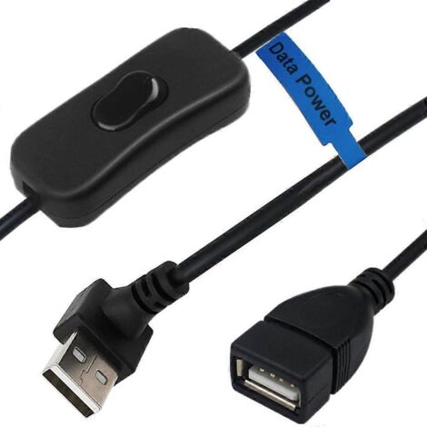 Câble USB 2.0 mâle vers femelle pour casque USB, transfert de données, alimentation - Pliable vers le bas - (1/5)