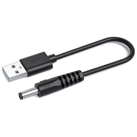 Câble de charge USB vers prise CC de 50 cm avec connecteur à trou rond, 5,5 x 2,1 mm (19,7 po - 5,5 x 2,1 mm). (1/5)