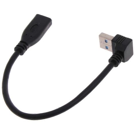 Adaptateur coudé USB 3.1 vers USB-A de 20 cm, câble convertisseur de données et de charge (1/5)