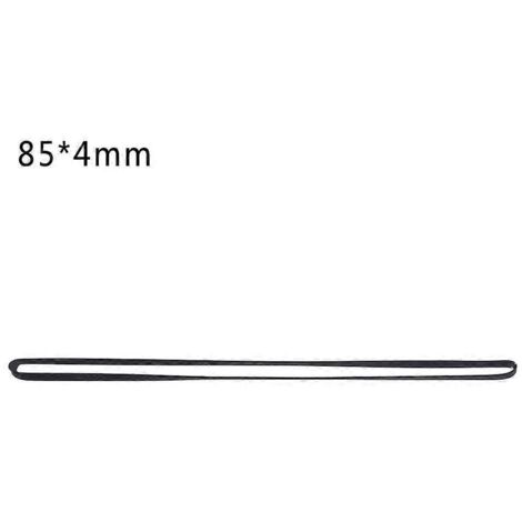 Courroie plate de 4 mm de large pour magnétophone à cassettes, courroie standard assortie pour enregistreur - pliée en deux, 85 mm -