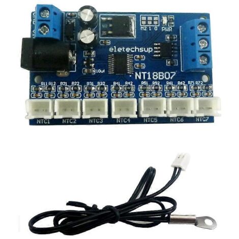 Kit de 7 capteurs de température NTC RS485 avec prise en charge Modbus RTU -20 à +12 °C (avec capteur B) (1/5)