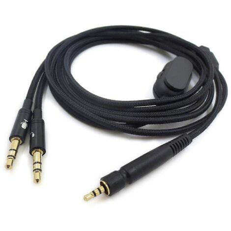 Câble audio d'extension pour Sennheiser G4ME ONE GAME ZERO PC 373D - Version à double prise (1/5)