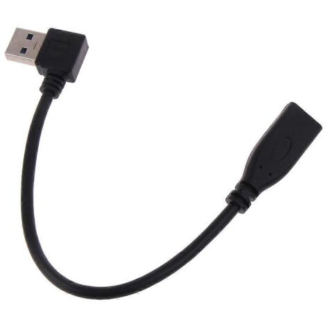 Adaptateur coudé USB 3.1 vers USB-A de 20 cm, câble convertisseur de données et de charge (1/5)