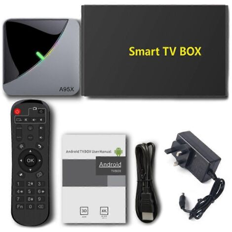 Boîtier TV Air A95X F3 Android 9 Amlogic S905X3 2G 16G 2,4G/5G Wifi Media-UK- (1/5)