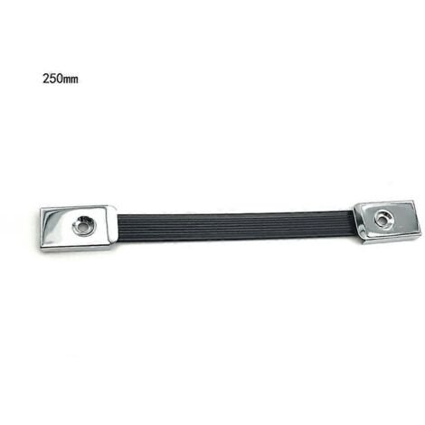Poignée de transport robuste à ressort avec sangle et boucle - 25 cm - boucle électroplaquée (1/5)