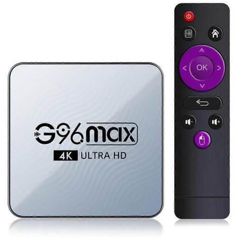 Boîtier TV intelligent G96max Android 12.0, puce RK3318, décodeur TV pour home cinéma, 2 Go de RAM et 16 Go de stockage. (1/5)