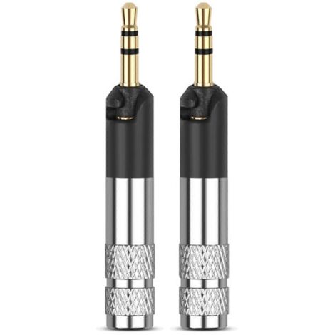 Lot de 2 adaptateurs jack 2,5 mm plaqués or pour casques HD558, HD518 et HD598 (1/5)
