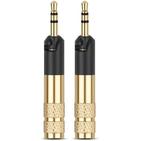 Lot de 2 adaptateurs jack 2,5 mm plaqués or pour casques HD558, HD518 et HD598 (1/5)