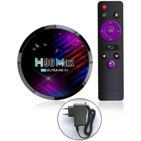 Boîtier TV intelligent H96 Max 8K, lecteur multimédia Wi-Fi double bande, puce S905X4, décodeur TV, prise B-EU, 2 GHz et 16 GHz (1/5)