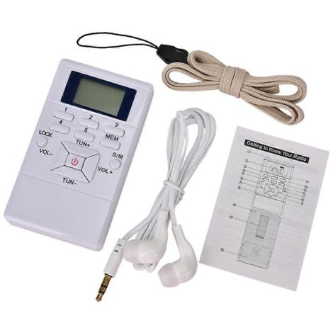 Récepteur radio portable mini à modulation de fréquence radio avec affichage LED numérique (1/5)
