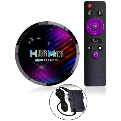 Boîtier TV intelligent H96 Max 8K, lecteur multimédia Wi-Fi double bande, puce S905X4, décodeur TV, prise B-US, 2G/16G (1/5)