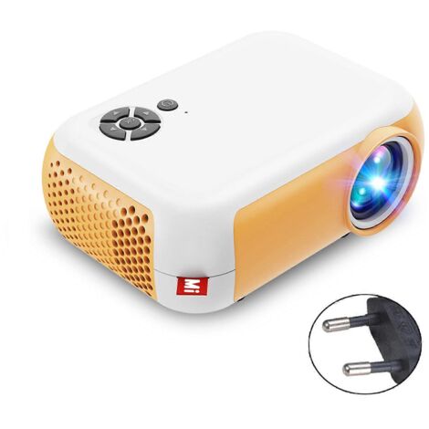 Mini projecteur portable A10 compatible 1080p LED pour lecteur DVD/clé USB - Prise UE (1/5)