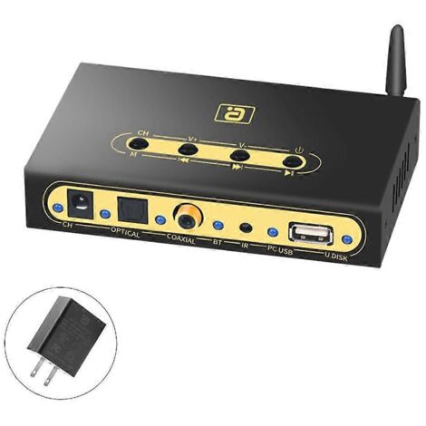 Décodeur audio DA720 5.1 canaux, convertisseur Bluetooth, fibre optique, coaxial, prise américaine. (1/5)