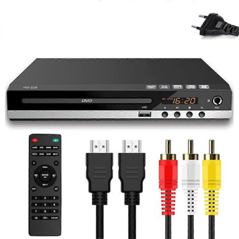 Lecteur de disques numériques EVD haute définition 1080p compatible DVD, SVCD, CD-RW et VCD-EU. (1/5)