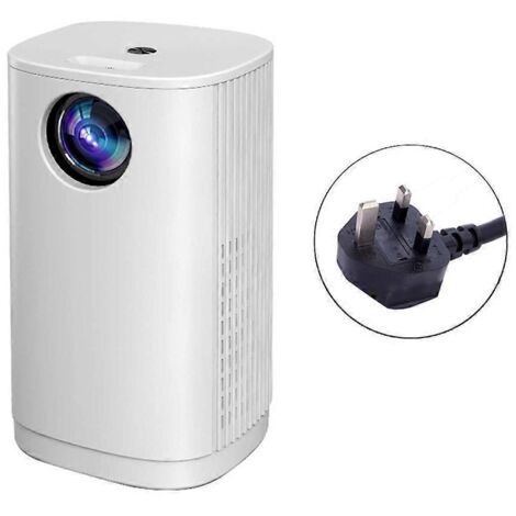 Mini projecteur LED T1 480x360 pixels, projecteur vidéo USB 1080p, prise britannique, blanc (1/5)