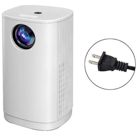 Mini projecteur LED T1 480x360 pixels, projecteur vidéo USB 1080p, prise US, blanc (1/5)