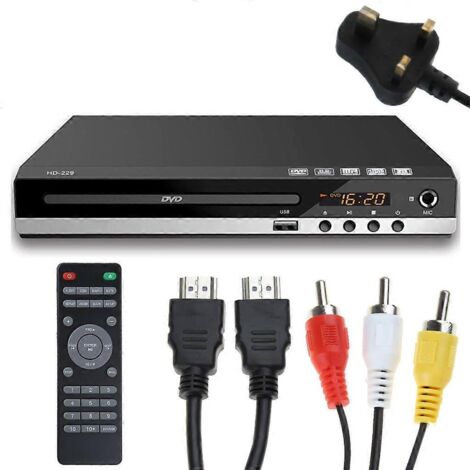 Lecteur de disque numérique EVD haute définition 1080p compatible DVD, SVCD, CD-RW et VCD (Royaume-Uni). (1/5)