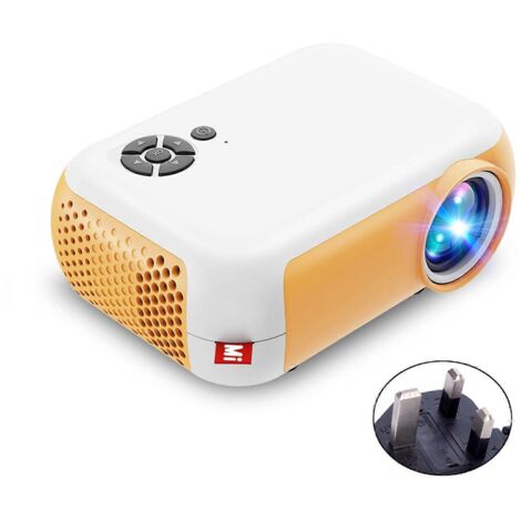 Mini projecteur portable A10 compatible 1080p LED pour lecteur DVD/clé USB - Prise britannique (1/5)
