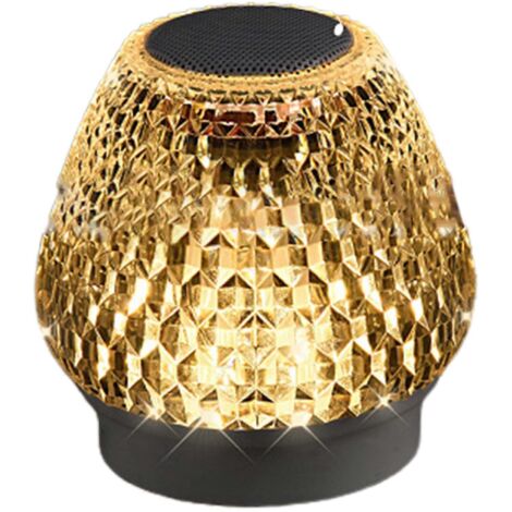 Veilleuse musicale en cristal pour table de chevet, lampe de nuit stable à poser sur une table. (1/5)