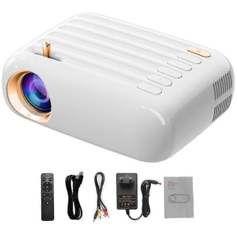 Mini projecteur V1 - Résolution native 1280 x 720 pixels - Compatible 1080p - Projecteur vidéo portable - Modèle de base (1/5)