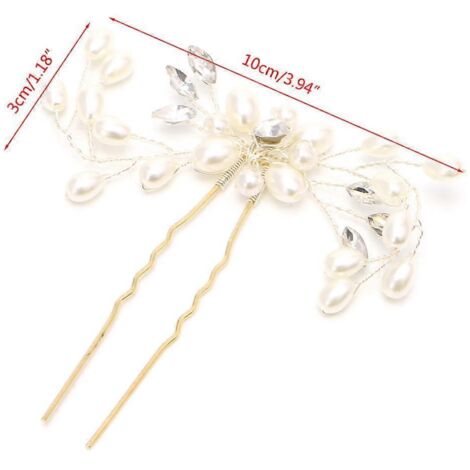 Barrettes et pinces à cheveux en métal en forme de U avec perles, idéales pour les sœurs et meilleures amies. (1/5)