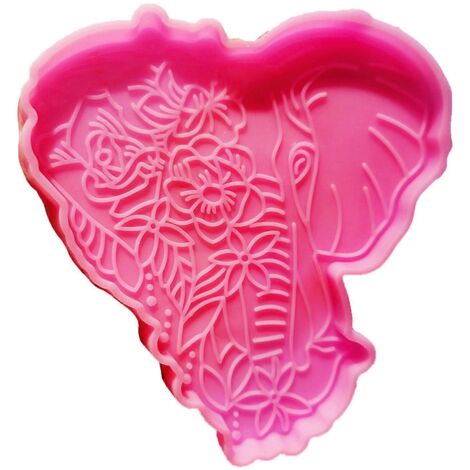 Moule en silicone résistant aux éléphants, dessous de verre, moule de coulée époxy, loisirs créatifs (1/5)