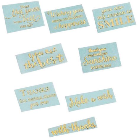 autocollants lettres métalliques dorées « Power Letters » pour décorer votre téléphone. (1/5)