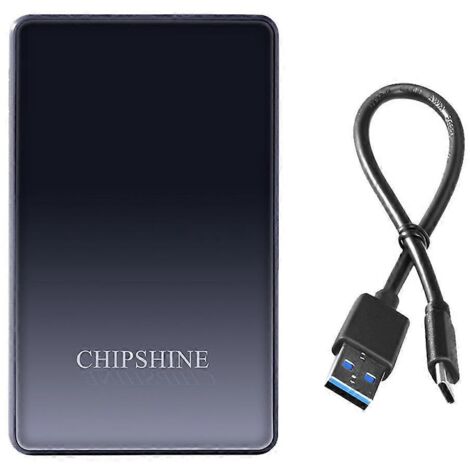 Boîtier pour disque dur externe 2,5" SATA HDD/SSD avec ports USB 3.0/3.1 et Type C pour ordinateur portable (1/5)