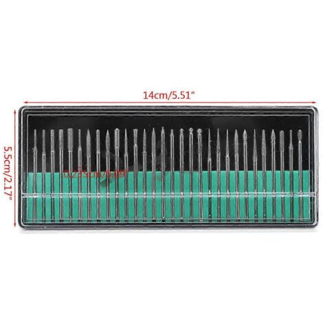 Ensemble de 30 fraises diamantées à tige avec boîte pour outil électrique Dremel (1/5)