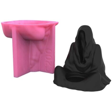 Moule en silicone en forme de bougie sorcière pour Halloween, moulage époxy, décoration d'Halloween (1/5)