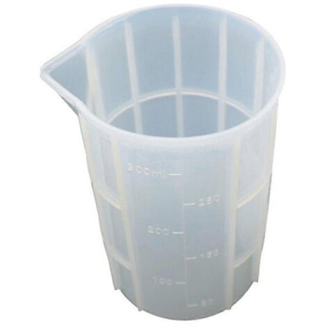 Tasse à mesurer flexible en silicone de 350 ml, idéale pour mélanger, cuisiner, pâtisser et créer des bijoux en résine. (1/5)