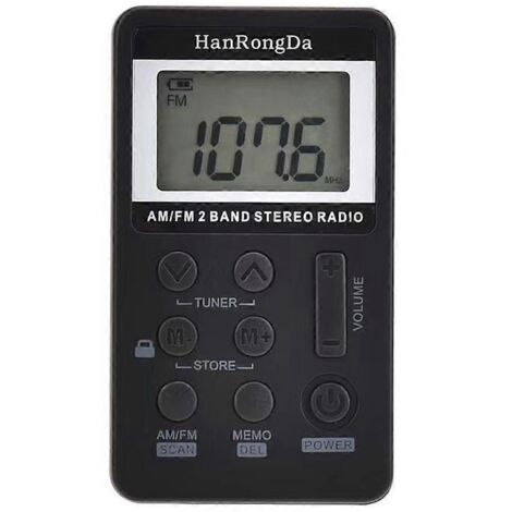 Radio numérique portable mini-récepteur avec 58 stations mémorisables et écran LCD (1/5)