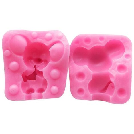 Moule en silicone en forme de petite souris, pour bougie parfumée en plâtre époxy, idéal pour la décoration intérieure. (1/5)