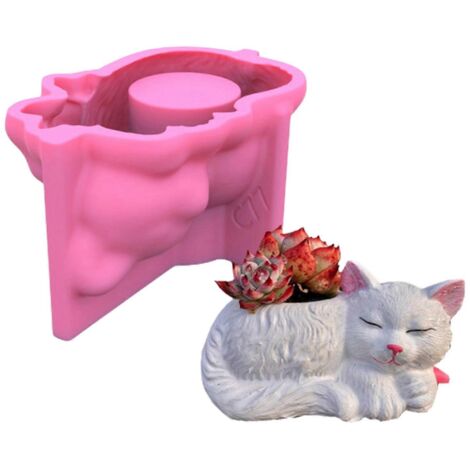 Moule en silicone résine pour pots de fleurs succulentes, idéal pour la création de pots de fleurs de jardin DIY. (1/5)