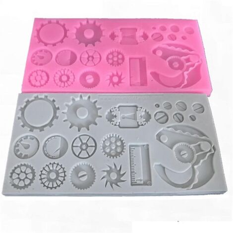 Moule à gâteau en silicone pour chocolat, sucre, bougies, fondant, outils steampunk (1/5)