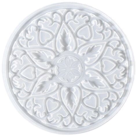 Moule à sous-verre en résine pour napperon à motif floral, dessous de tasse, décoration à faire soi-même (1/5)