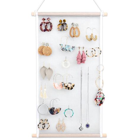Organisateur de boucles d'oreilles mural, présentoir à bijoux suspendu (1/5)