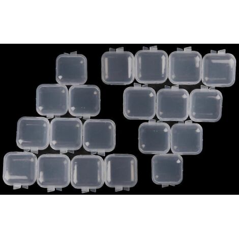 Lot de 20 petits récipients de rangement en plastique transparent avec couvercles pour une organisation optimale (1/5)