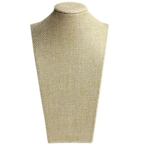 Buste de mannequin en lin pour bijoux, colliers et pendentifs, présentoir à bijoux et pendentifs. (1/5)