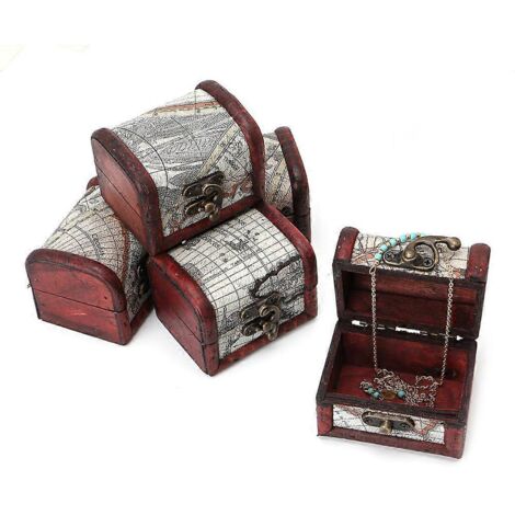 Coffret à bijoux en bois style vintage (1/5)