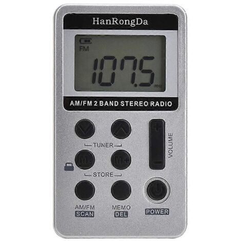 Radio numérique portable mini-récepteur avec 58 stations mémorisables et écran LCD (1/5)