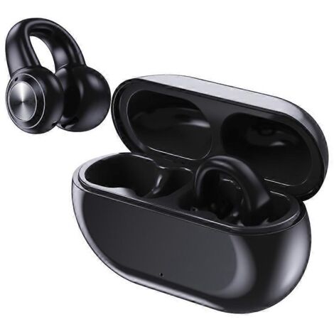 Casque Bluetooth à conduction osseuse avec clip auriculaire ouvert et micro intégré (1/5)