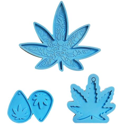 Moules en silicone en forme de feuille mignonne, moules pour porte-clés, moules en pâte à sucre pour la création de décorations en fondant. (1/5)