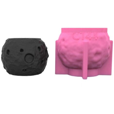 Moules en résine silicone en forme de lune géométrique pour la fabrication de pots de plantes succulentes (1/5)